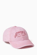 Ganni Embroidered Cap in Organic Cotton
