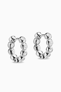 David Yurman Bezel-set Diamond Hoop Earrings in Sterling Silver
