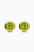 David Yurman Bezel-set Peridot Stud Earrings in 18kt Yellow Gold