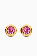 David Yurman Bezel-set Tourmaline Stud Earrings in 18kt Yellow Gold