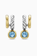 David Yurman DY Mercer Two Row Drop Earrings in Sterling Silver & 18kt Yellow Gold