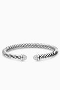 David Yurman Cable Flex Pave Diamond Bracelet in Sterling Silver