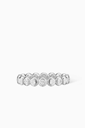 David Yurman Bezel Set Diamond Band Ring in Sterling Silver