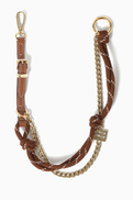 Miu Miu Trick Keyring in Leather, Cord & Metal