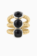 Luv Aj Midnight Mesa Ring Set in 14kt Gold-plated Brass