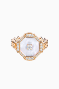 Samra Quwa Motif Ring in 18kt Rose Gold
