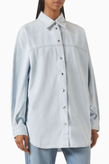 Agolde Lantern Shirt in Weightless Denim