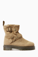 Dr. Martens Anistone Biker Boots in Suede