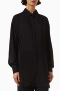 BONDI BORN Oversized Cremona Shirt in Rayon Voile