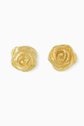 Ysso Tiny Rose Stud Earrings in Gold-plated Metal