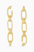 Ysso Open Link Drop Down Earrings in Gold-plated Metal