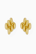 Ysso Mini Chain Link Stud Earrings in Gold-plated Metal
