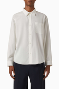 Frame Buttoned Shirt in Linen-blend