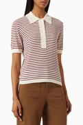 Frame The Graduate Striped Polo Top