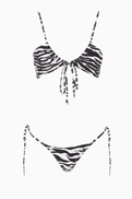 The Attico Zebra-print Bikini Set