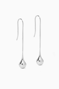 Ragbag Datura Long Drop Earrings in Sterling Silver