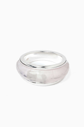 Ragbag Datura Jade Ring in Sterling Silver