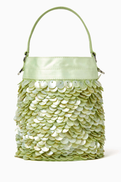 Staud Mini Lila Pearl Shell Bag