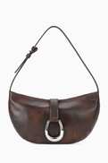 Staud Harlow Crescent Shoulder Bag in Leather