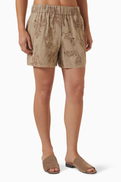 Brunello Cucinelli Broderie Anglaise Shorts in Cotton Organza