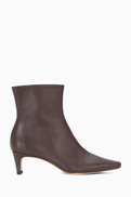 Staud Wally 55 Ankle Boots in Smooth Leather