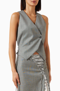 McQueen Corset Laced Waistcoat in Wool