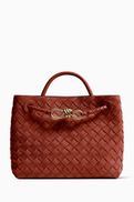 Bottega Veneta Small Andiamo Top-handle Bag in Intrecciato Suede