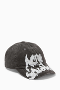 Acne Studios Gothic Logo Cap in Cotton