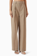 Vince High-waist Pants in Tencel Blend
