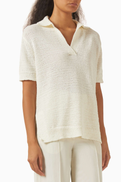 JOSEPH Rian Oversized Polo Top