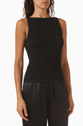 Soft Goat Cable-knit Top in Silk Blend