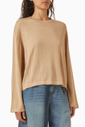 Soft Goat Fine-knit Crewneck Sweater