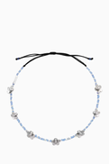 MARC JACOBS Daisy Beaded Necklace in Silver-plated Brass