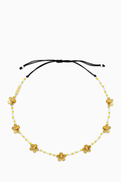 MARC JACOBS Daisy Beaded Necklace in Gold-plated Brass