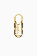 SAINT LAURENT Cassandre Cable Key Ring in Metal