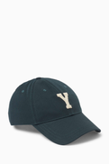 SAINT LAURENT Y Varsity Cap in Gabardine