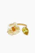 Anabela Chan Spinach Sapphire Petunia Ring in 18kt Gold Vermeil