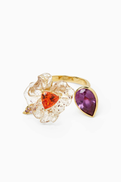 Anabela Chan Sunset Blueberry Petunia Ring in 18kt Gold Vermeil