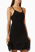 David Koma Plisse Ruffle Dress