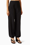 Vince Pintuck Drawcord-hem Pants in Cotton-blend