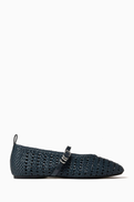 Rag & Bone Spire Mary Jane Flats in Woven Leather