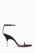 Amina Muaddi Bruna 95 Sandals in Suede