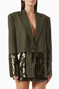 BLSSD Haley Sequin-embellished Oversized Blazer