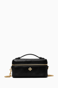 Tory Burch Charlie East-West Vanity Case in Quilted Leather