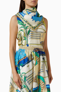 Tory Burch Printed Cape Top in Silk
