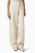 Tory Burch T Monogram Pants in Denim