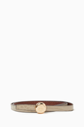 Tory Burch Romy Reversible Belt in Croc-embossed Leather