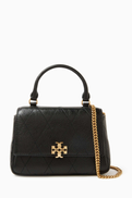 Tory Burch Mini Charlie Top-handle Bag in Quilted Leather