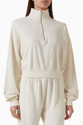 Eterne Half-zip Crop Sweatshirt