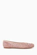 Ferragamo Macrame Lace Ballet Flats